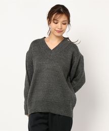AMERICAN HOLIC | フワフワ深Vネックニットプルオーバー＊(ニット/セーター)