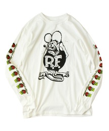 00s ラットレフィンク　ロンT 袖プリRAT FINK RAT FINK（ラットフィンク）の「【RAT FINK/ラットフィンク
