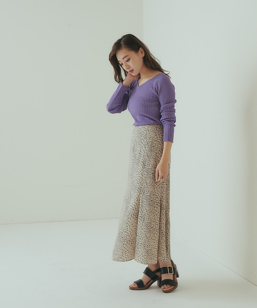 CIAOPANIC（チャオパニック）の「ヒョウ柄マーメイドスカート（スカート・レディース・ブルー系その他/ベージュ系その他・マルチサイズ）」の9枚目の写真