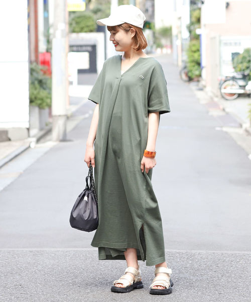 Beams セール By Lacoste ワンピース ss ワンピース B Ming By スリットネック By ワンピース B Ming Beams 別注 Beams ビーミングバイビームス のファッション