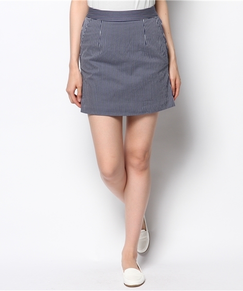 Chico(チコ)の「ストライプBOXスカート(スカート・レディース・ネイビー・FREE)」の6枚目の写真