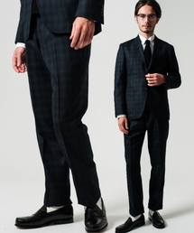 green label relaxing | □WOOL DK/TTN/CHK S/NOP パンツ(スラックス)