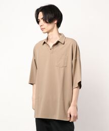 《Bl》梨地ビッグシルエットポロシャツ 半袖