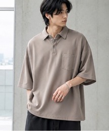 《Bl》梨地ビッグシルエットポロシャツ 半袖