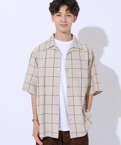 coen(コーエン)の「インドコットンチェックオープンカラーシャツ(シャツ/ブラウス・メンズ・ベージュ/ネイビー・LARGE/MEDIUM/SMALL/X-LARGE)」の18枚目の写真