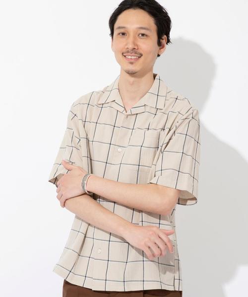coen(コーエン)の「インドコットンチェックオープンカラーシャツ(シャツ/ブラウス・メンズ・ベージュ/ネイビー・LARGE/MEDIUM/SMALL/X-LARGE)」の15枚目の写真