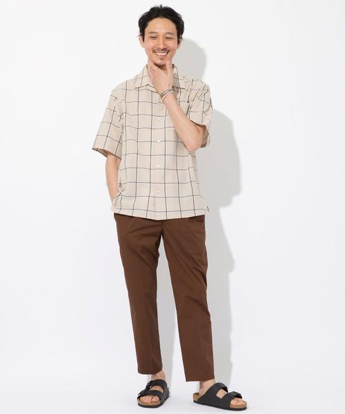 coen(コーエン)の「インドコットンチェックオープンカラーシャツ(シャツ/ブラウス・メンズ・ベージュ/ネイビー・LARGE/MEDIUM/SMALL/X-LARGE)」の14枚目の写真