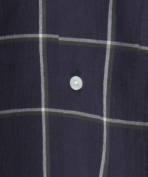 coen(コーエン)の「インドコットンチェックオープンカラーシャツ(シャツ/ブラウス・メンズ・ベージュ/ネイビー・LARGE/MEDIUM/SMALL/X-LARGE)」の11枚目の写真