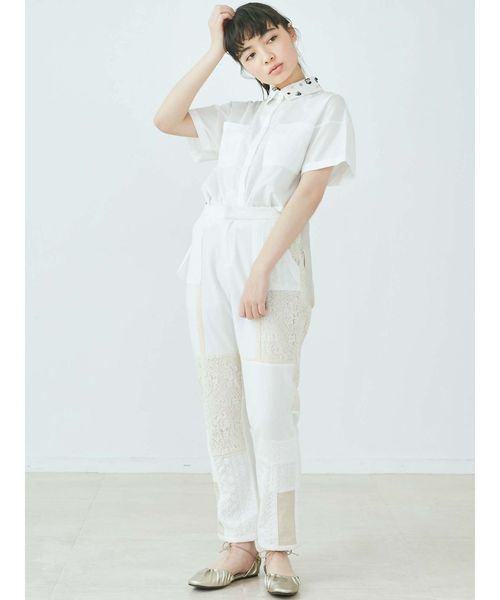 merry jenny(メリージェニー)の「floralスパンコールカラーシャツ(シャツ/ブラウス・レディース・ベージュ/オフホワイト・FREE)」の13枚目の写真