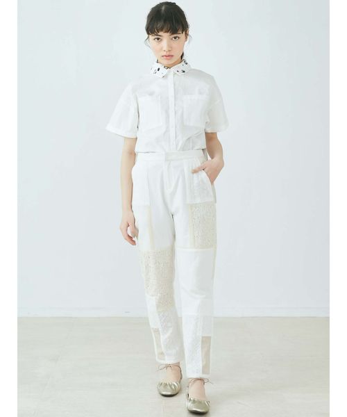 merry jenny(メリージェニー)の「floralスパンコールカラーシャツ(シャツ/ブラウス・レディース・ベージュ/オフホワイト・FREE)」の10枚目の写真