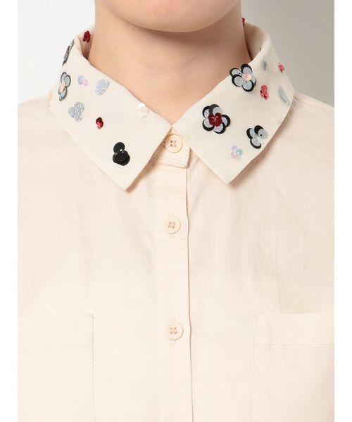 merry jenny(メリージェニー)の「floralスパンコールカラーシャツ(シャツ/ブラウス・レディース・ベージュ/オフホワイト・FREE)」の17枚目の写真