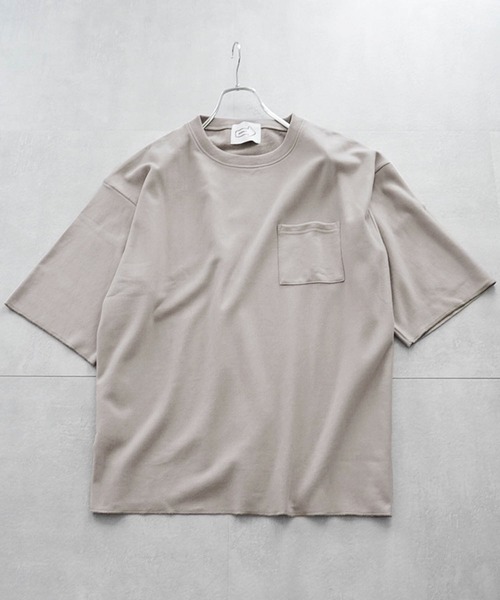 anown（アノン）の「裏毛/カットオフ 1ポケットカットソー【ファッションインフルエンサー JUN×anown 限定コラボ】（Tシャツ/カットソー・メンズ・ブラック/ミント/ライトベージュ・M/L）」の5枚目の写真