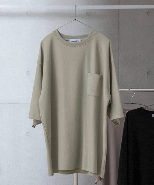 anown（アノン）の「裏毛/カットオフ 1ポケットカットソー【ファッションインフルエンサー JUN×anown 限定コラボ】（Tシャツ/カットソー・メンズ・ブラック/ミント/ライトベージュ・M/L）」の20枚目の写真