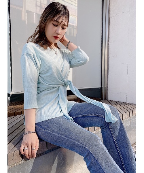 one way（ワンウェイ）の「フロントシバリＴＯＰＳ（Tシャツ/カットソー・レディース・ホワイト/ベージュ/ブラック/ライトグリーン・FREE）」の21枚目の写真