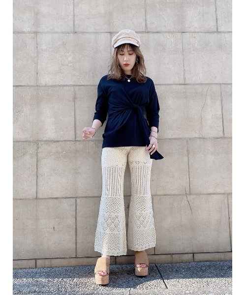 one way（ワンウェイ）の「フロントシバリＴＯＰＳ（Tシャツ/カットソー・レディース・ホワイト/ベージュ/ブラック/ライトグリーン・FREE）」の12枚目の写真