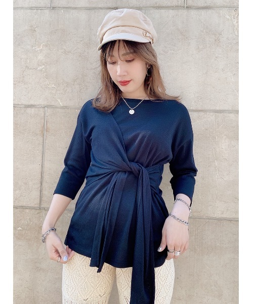 one way（ワンウェイ）の「フロントシバリＴＯＰＳ（Tシャツ/カットソー・レディース・ホワイト/ベージュ/ブラック/ライトグリーン・FREE）」の13枚目の写真