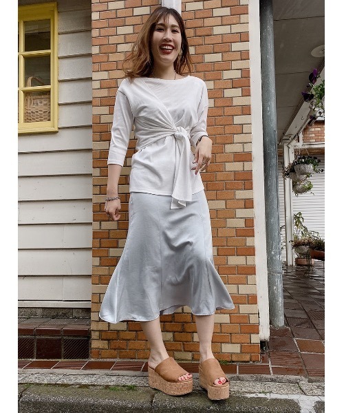 one way（ワンウェイ）の「フロントシバリＴＯＰＳ（Tシャツ/カットソー・レディース・ホワイト/ベージュ/ブラック/ライトグリーン・FREE）」の19枚目の写真