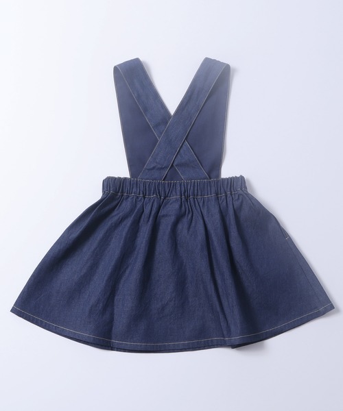 KP（ケーピー）の「デニム素材のジャンパースカート(100-130㎝)（ジャンパースカート・キッズ・ネイビー/ブルー・120cm/110cm/100cm/130cm）」の7枚目の写真