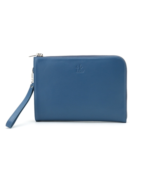 tk.TAKEO KIKUCHI（ティーケータケオキクチ）の「イタリアンレザーミニクラッチバッグ（クラッチバッグ・メンズ・ブラック/ダークブラウン/ライトブルー・00）」の4枚目の写真