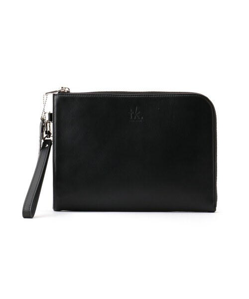 tk.TAKEO KIKUCHI（ティーケータケオキクチ）の「イタリアンレザーミニクラッチバッグ（クラッチバッグ・メンズ・ブラック/ダークブラウン/ライトブルー・00）」の5枚目の写真