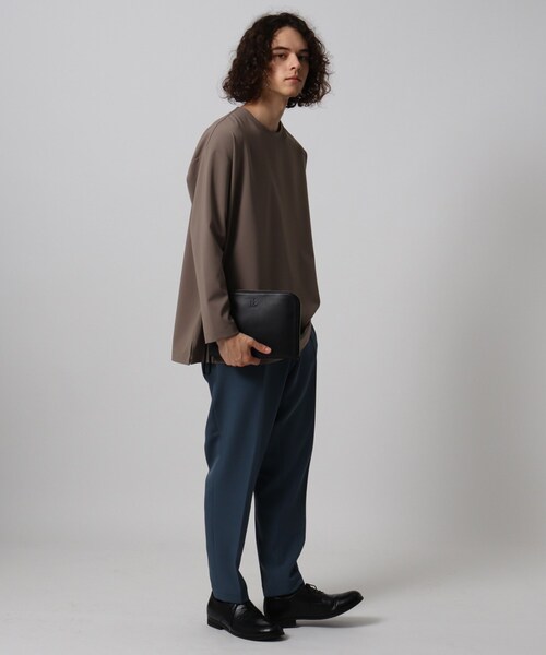 tk.TAKEO KIKUCHI（ティーケータケオキクチ）の「イタリアンレザーミニクラッチバッグ（クラッチバッグ・メンズ・ブラック/ダークブラウン/ライトブルー・00）」の11枚目の写真