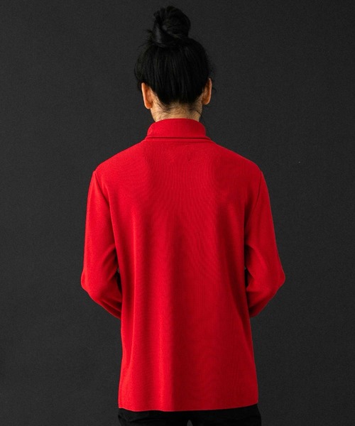 UNITED TOKYO（ユナイテッドトウキョウ）の「畦編みタートルニットセーター/ハイネック（ニット/セーター・メンズ・ホワイト/ブラック/レッド/カーキ・1/2/3）」の8枚目の写真