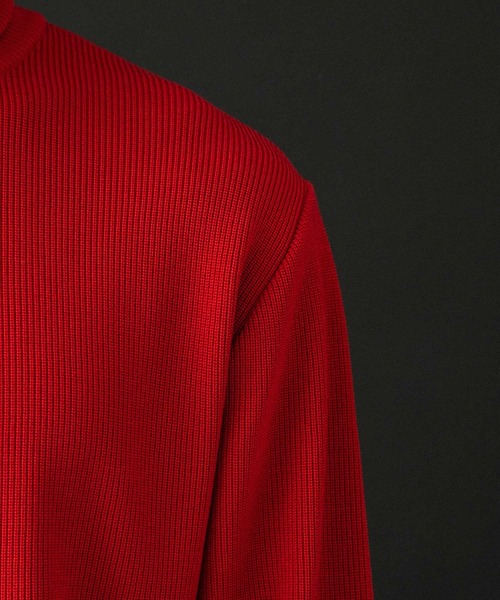 UNITED TOKYO（ユナイテッドトウキョウ）の「畦編みタートルニットセーター/ハイネック（ニット/セーター・メンズ・ホワイト/ブラック/レッド/カーキ・1/2/3）」の12枚目の写真