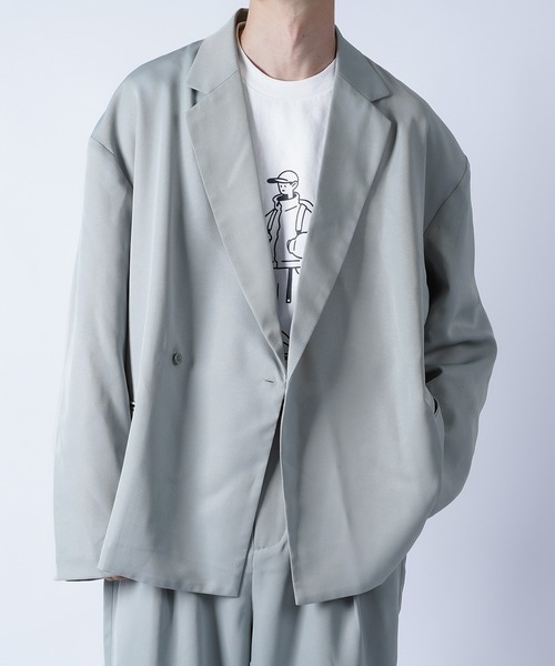 kutir(クティール)の「ダブルジャケット setup(テーラードジャケット・メンズ・チャコールグレー/ライトブルー/ブラウン・MEDIUM/LARGE)」の21枚目の写真