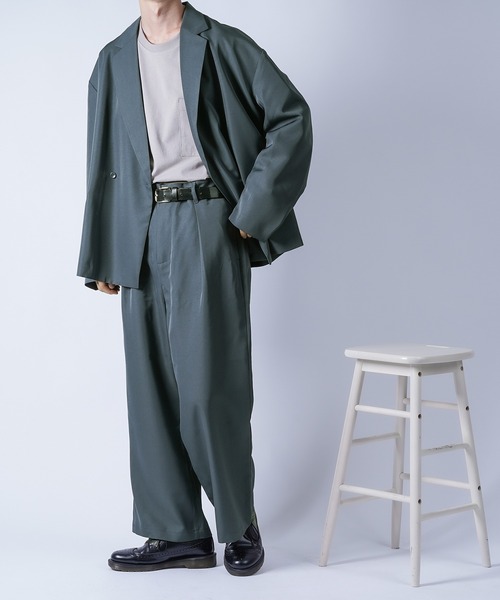 kutir(クティール)の「ダブルジャケット setup(テーラードジャケット・メンズ・チャコールグレー/ライトブルー/ブラウン・MEDIUM/LARGE)」の6枚目の写真