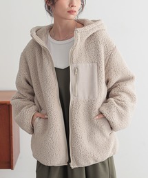 n'OrLABEL | 『n'Or異素材フーデッドボアブルゾン』(ブルゾン)