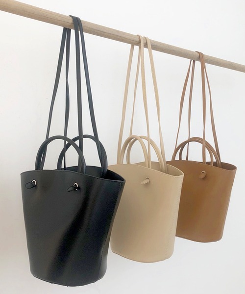 shopnikoniko（ショップニコニコ）の「2wayバケットバッグ（ショルダーバッグ・レディース・ベージュ/ブラック/ブラウン・フリー）」の11枚目の写真