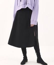 【MANAVIS7 】BANDING SUEDE WRAP SKIRT / バンディングスエード ラップスカート