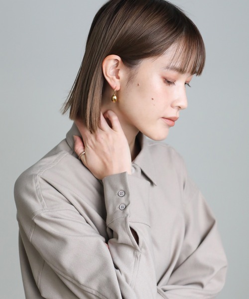 select MOCA(セレクトモカ)の「ニュアンスドロップピアス(ピアス(両耳用)・レディース・シルバー/ゴールド・FREE)」の3枚目の写真
