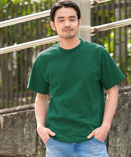 coca（coca）（コカ）の「USAコットン　ヘビーウェイトベーシックTシャツ（Tシャツ/カットソー・メンズ・ホワイト/ブラック/ネイビー/グリーン・SMALL/MEDIUM/LARGE）」の3枚目の写真