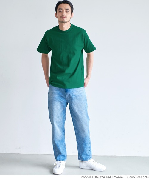 coca（coca）（コカ）の「USAコットン　ヘビーウェイトベーシックTシャツ（Tシャツ/カットソー・メンズ・ホワイト/ブラック/ネイビー/グリーン・SMALL/MEDIUM/LARGE）」の12枚目の写真