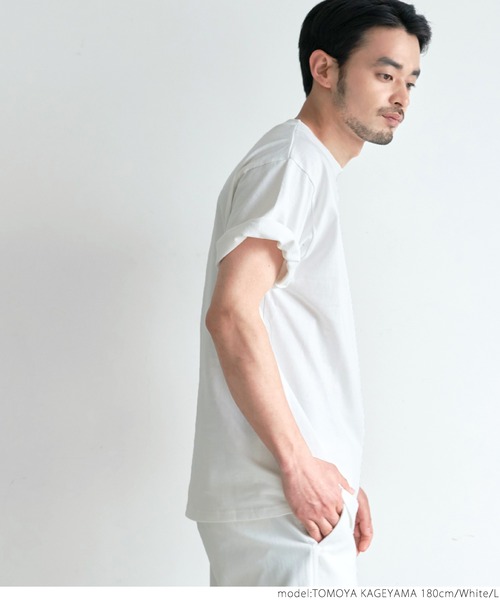 coca（coca）（コカ）の「USAコットン　ヘビーウェイトベーシックTシャツ（Tシャツ/カットソー・メンズ・ホワイト/ブラック/ネイビー/グリーン・SMALL/MEDIUM/LARGE）」の19枚目の写真