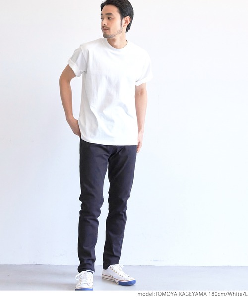 coca（coca）（コカ）の「USAコットン　ヘビーウェイトベーシックTシャツ（Tシャツ/カットソー・メンズ・ホワイト/ブラック/ネイビー/グリーン・SMALL/MEDIUM/LARGE）」の22枚目の写真