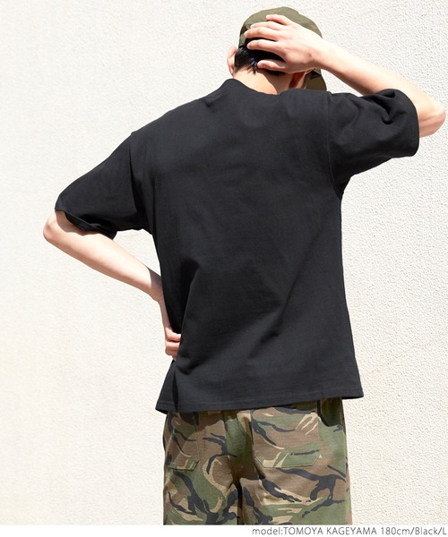 coca（coca）（コカ）の「USAコットン　ヘビーウェイトベーシックTシャツ（Tシャツ/カットソー・メンズ・ホワイト/ブラック/ネイビー/グリーン・SMALL/MEDIUM/LARGE）」の7枚目の写真