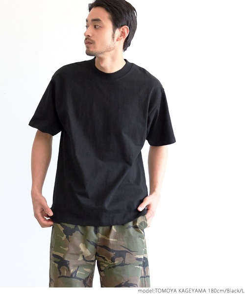 coca（coca）（コカ）の「USAコットン　ヘビーウェイトベーシックTシャツ（Tシャツ/カットソー・メンズ・ホワイト/ブラック/ネイビー/グリーン・SMALL/MEDIUM/LARGE）」の8枚目の写真