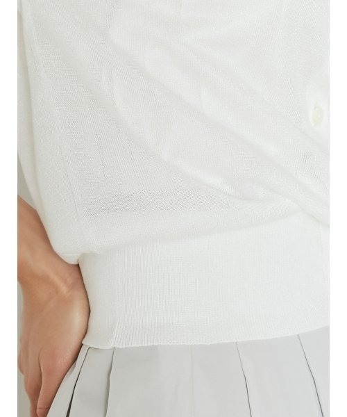 SNIDEL（スナイデル）の「スパークルシアーカーディガン（ニット/セーター・レディース・ホワイト/ライトブルー/ライトベージュ・FREE）」の13枚目の写真