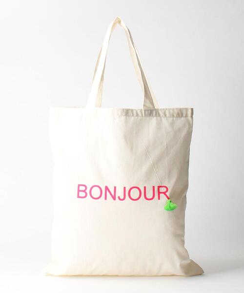 Fatima morocco（ファティマモロッコ）の「＜Fatima Morocco＞ ロゴプリント MINIタッセル エコバッグ（エコバッグ/サブバッグ・レディース・ブラック/イエロー/ピンク・FREE）」の3枚目の写真