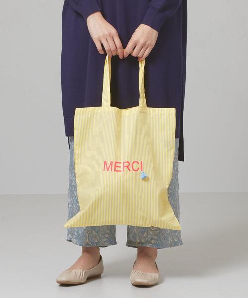 Fatima morocco（ファティマモロッコ）の「＜Fatima Morocco＞ ロゴプリント MINIタッセル エコバッグ（エコバッグ/サブバッグ・レディース・ブラック/イエロー/ピンク・FREE）」の2枚目の写真