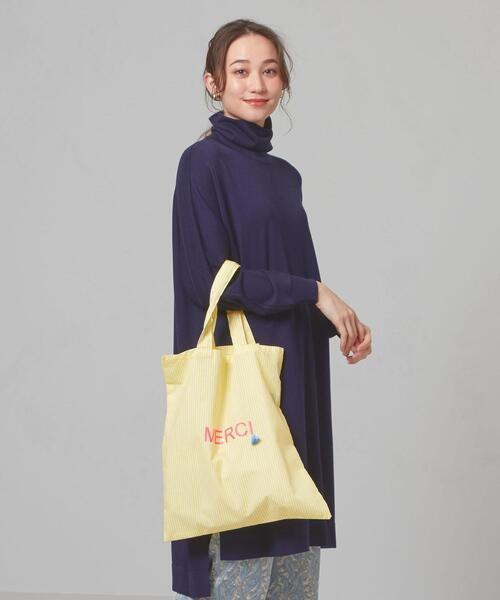 Fatima morocco（ファティマモロッコ）の「＜Fatima Morocco＞ ロゴプリント MINIタッセル エコバッグ（エコバッグ/サブバッグ・レディース・ブラック/イエロー/ピンク・FREE）」の6枚目の写真