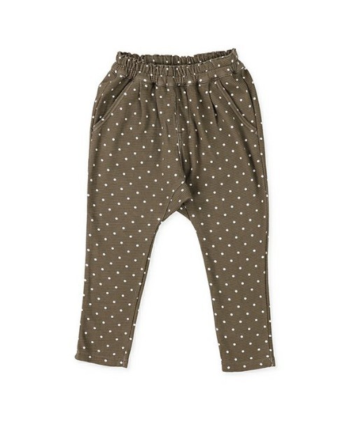 quoti use fith（クゥオティ　ユース　フィス）の「ベビーウェーブ ドットロングパンツ（スウェットパンツ・キッズ・ベージュ/ブラック/カーキ・100/110/90/120/130/80）」の18枚目の写真