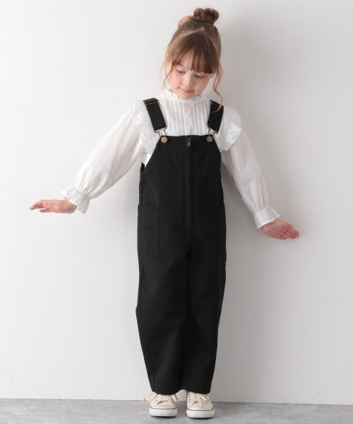 GLOBAL WORK（グローバルワーク）の「【キッズ】フリルネックレースブラウス/926578（シャツ/ブラウス・キッズ・ホワイト/ブラック・120cm/100cm/140cm/130cm/150cm/110cm/160cm）」の12枚目の写真