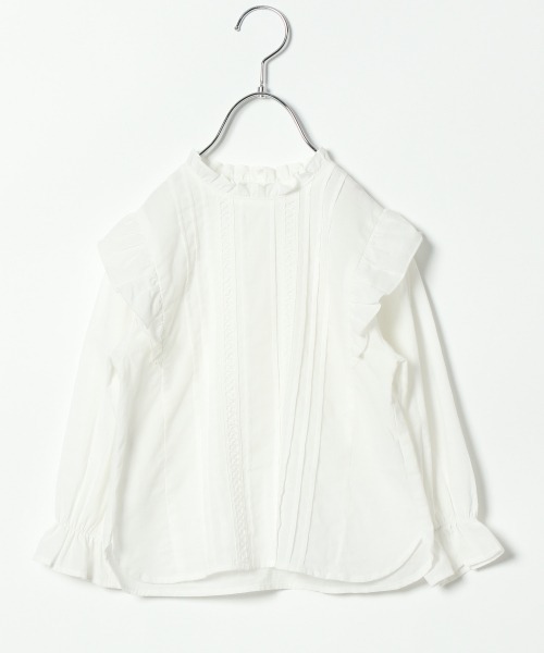 GLOBAL WORK（グローバルワーク）の「【キッズ】フリルネックレースブラウス/926578（シャツ/ブラウス・キッズ・ホワイト/ブラック・120cm/100cm/140cm/130cm/150cm/110cm/160cm）」の10枚目の写真