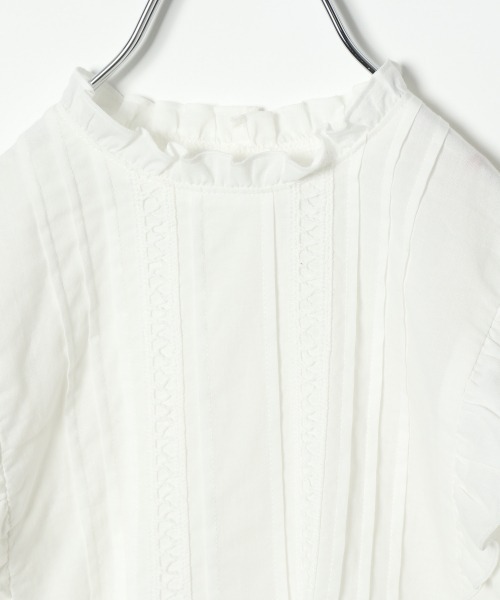 GLOBAL WORK（グローバルワーク）の「【キッズ】フリルネックレースブラウス/926578（シャツ/ブラウス・キッズ・ホワイト/ブラック・120cm/100cm/140cm/130cm/150cm/110cm/160cm）」の8枚目の写真