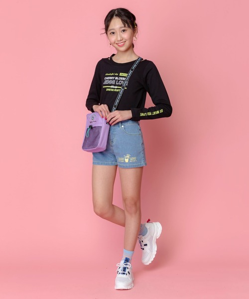 JENNI love（ジェニィラブ）の「タテガタショルダーバッグ（ショルダーバッグ・キッズ・オフホワイト/ブラック/ラベンダー・F）」の6枚目の写真