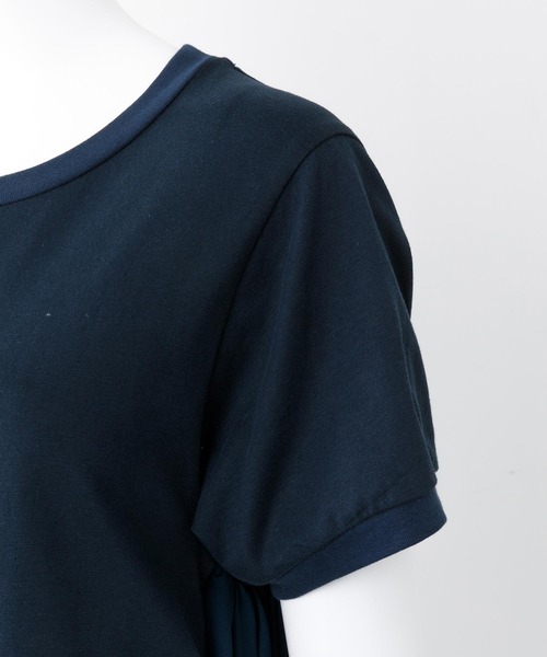 MILKFED.（ミルクフェド）の「SIDE PLEATED DRESS（ワンピース・レディース・ベージュ/ネイビー・ONE SIZE）」の6枚目の写真