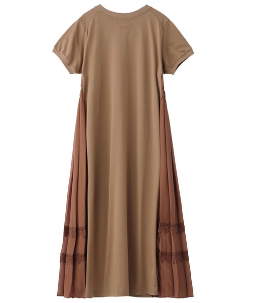 MILKFED.（ミルクフェド）の「SIDE PLEATED DRESS（ワンピース・レディース・ベージュ/ネイビー・ONE SIZE）」の7枚目の写真